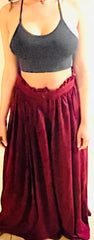 Women's Wide Leg Palazzo Pants / Burgundy