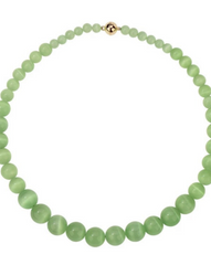 Summer Vibes: Lake Green Cat's Eye Necklace