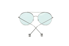 EUREKA | Unisex Round Tinted Lens Aviator Clear Glasses Balled