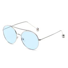 EUREKA | Unisex Round Tinted Lens Aviator Clear Glasses Balled