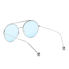 EUREKA | Unisex Round Tinted Lens Aviator Clear Glasses Balled