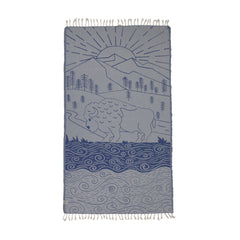 Bison Mountain Peshtemal Pure Cotton Throw Blanket