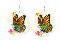 Basking Butterfly Mother Of Pearl Earrings