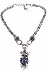 Dazzling Perched Owl Necklace