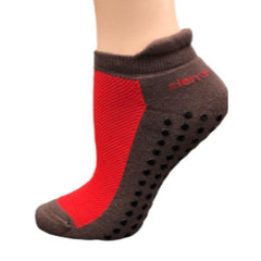 Heel Tab Mesh Top Cotton Anklet Socks with Non-Skid Gripper