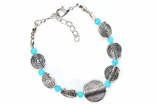 Infinity Spiral Charm Bracelet