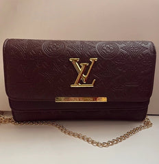 Lux Design Clutch Bag with  Chain Handle