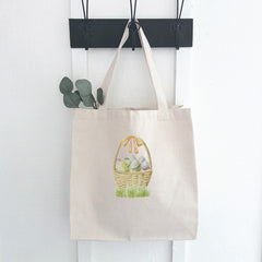 Watercolor Easter Basket - Canvas Tote Bag