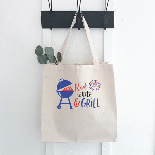 Red White and Grill - Canvas Tote Bag