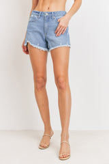 JUST USA HEM SLIT DETAILED SHORT