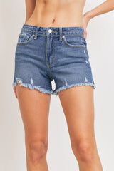 JUST USA HEM SLIT DETAILED SHORT