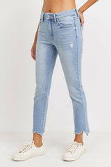 JUST USA MID-RISE STRAIGHT LEG JEAN