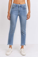 JUST USA MID-RISE STRAIGHT LEG JEAN