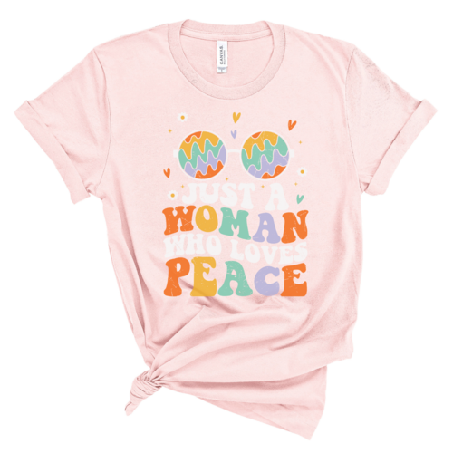 Just a Woman Who Loves Peace Graphic Tee