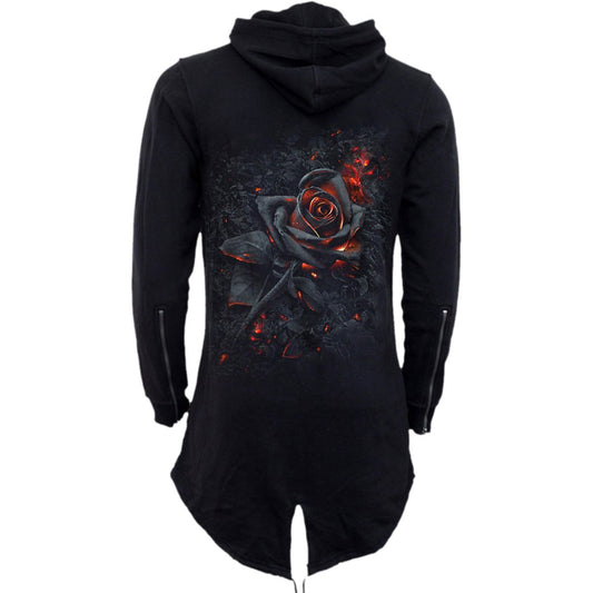 BURNT ROSE - Ladies Fish Tail Full Zip Hoody - Zip Sleeve