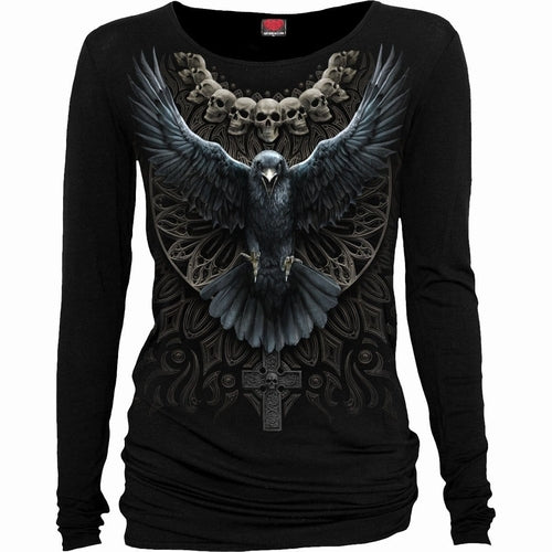 RAVEN SKULL - Baggy Top Black