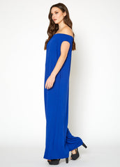 Women's Off Shoulder Wide Leg Jumpsuit With Pockets