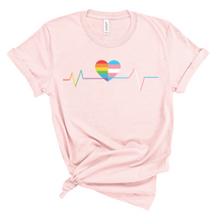 LGBTQ+ Heartbeat Graphic Tee