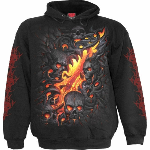 SKULL LAVA - Hoody Black