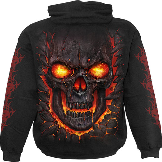 SKULL LAVA - Hoody Black