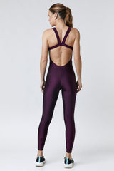 Women Workout Jumpsuit- Purple Mystery