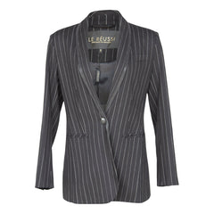 Black Pinstripes Blazer