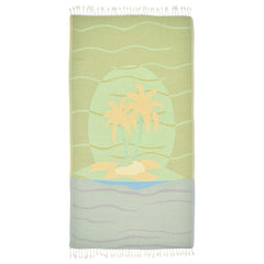 Exclusive Sandy Island Peshtemal Pure Cotton Beach Towel