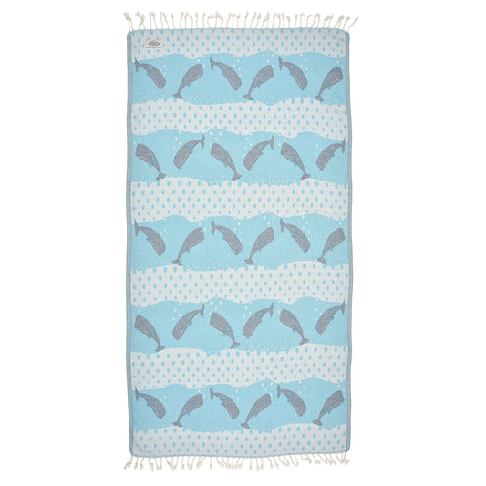 Exclusive Baby Whales Peshtemal Pure Cotton Throw Blanket