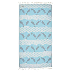 Exclusive Baby Whales Peshtemal Pure Cotton Throw Blanket