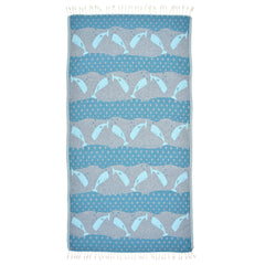 Exclusive Baby Whales Peshtemal Pure Cotton Throw Blanket