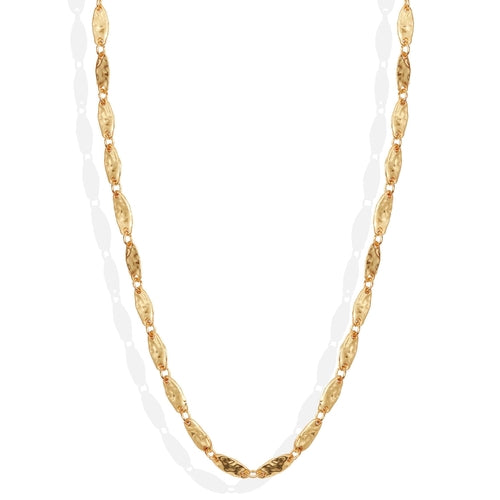 Textured link long chain Necklace