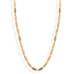 Textured link long chain Necklace