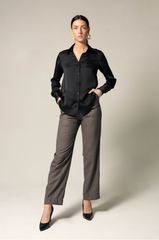 Women's Straight-Leg Wool Pants