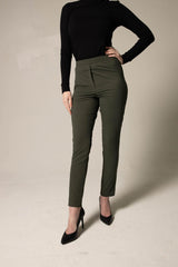 Olive Skinny Pants Women's Trousers