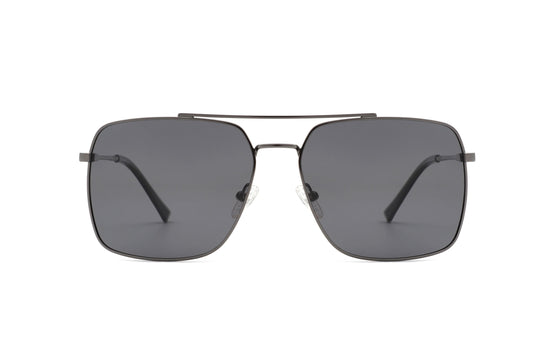 ZURI | Men Classic Square Retro Metal Tinted Sunglasses