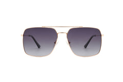 ZURI | Men Classic Square Retro Metal Tinted Sunglasses