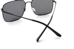 ZURI | Men Classic Square Retro Metal Tinted Sunglasses