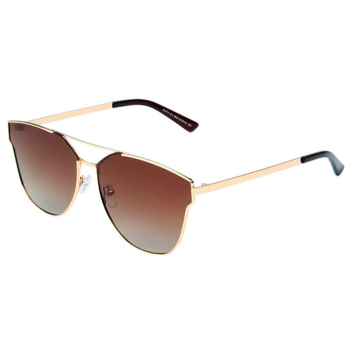 MULA | Women Polarized Horn Rim Round Cat Eye Sunglasses