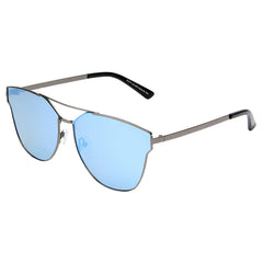 MULA | Women Polarized Horn Rim Round Cat Eye Sunglasses