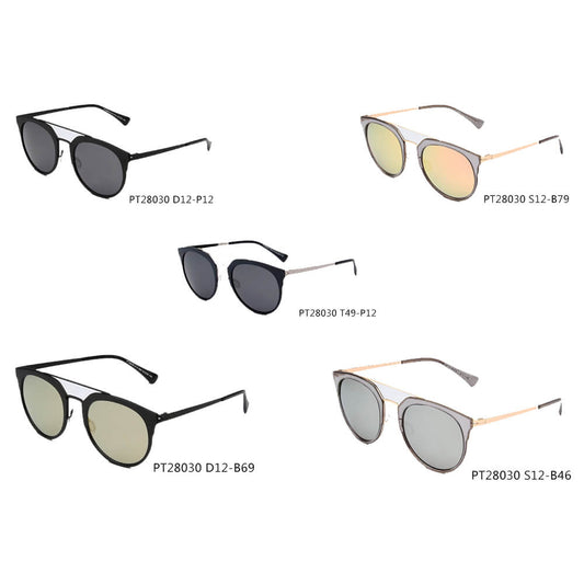 Kona - Round Retro Mirrored Fashion Sunglasses