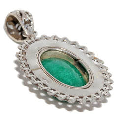 Green Onyx Rope-work Wreath Pendant