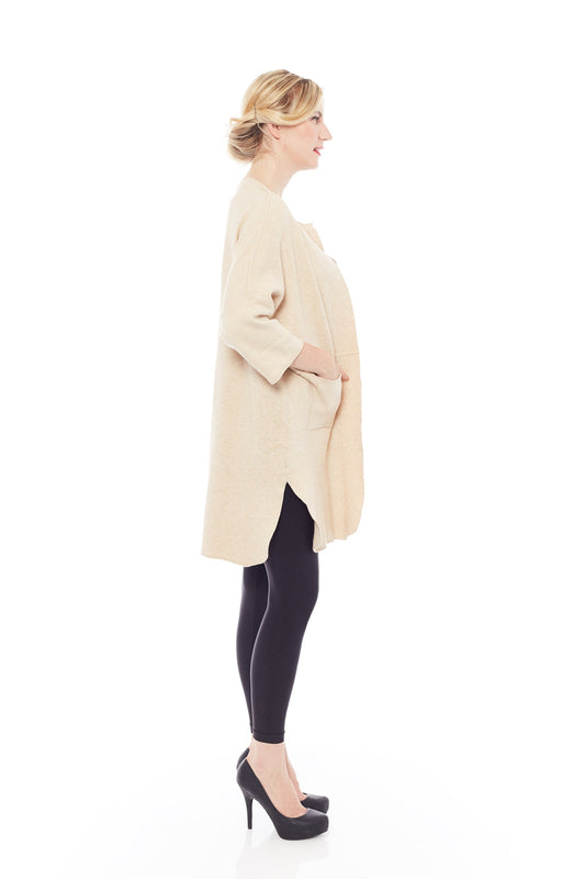 THE SHAY CARDIGAN IN NEARLY BEIGE