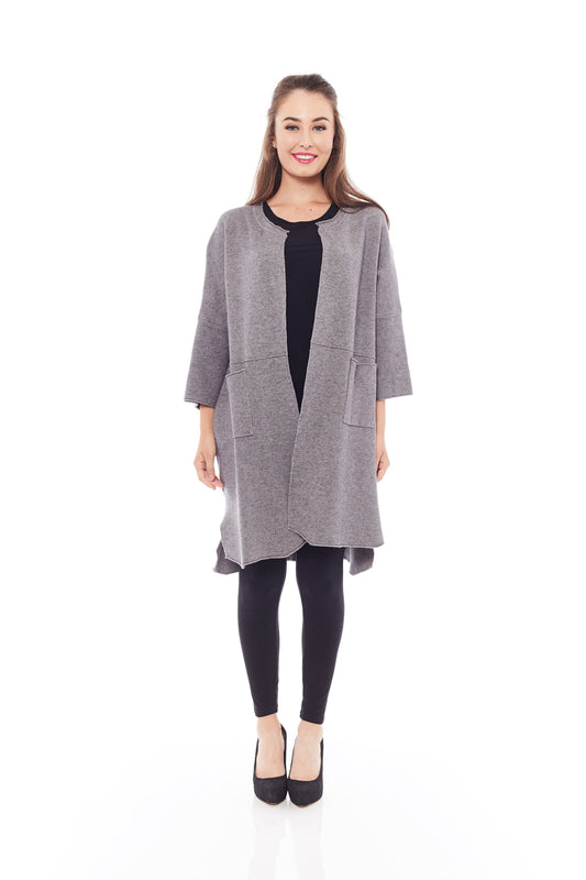 A STYLE UP CARDIGAN IN HAZE GREY