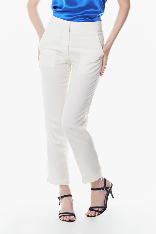 White Tailoring Slim Pants