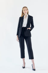 Black Pinstripes Blazer