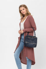 Long Sleeve Button Down Solid Color Knit Cardigans with Pockets