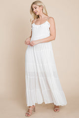 Tiered Tie Strap Cami Maxi Dress