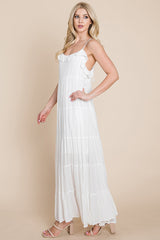 Tiered Tie Strap Cami Maxi Dress