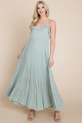 Tiered Tie Strap Cami Maxi Dress