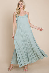 Tiered Tie Strap Cami Maxi Dress